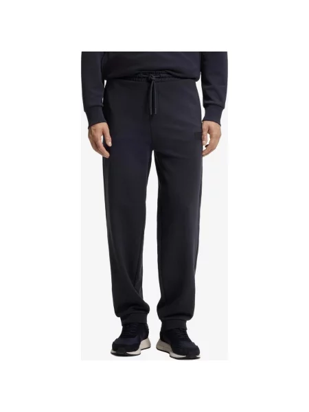 Długie spodnie BOSS JT_Long Pants granatowy S niebieskie