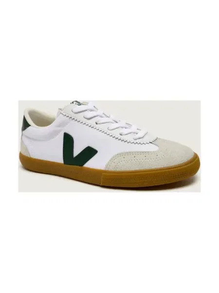 VEJA Sneakers VOLLEY | piele întoarsă alb