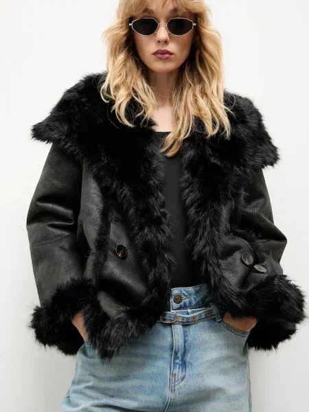 Answear.LAB płaszcz czarny