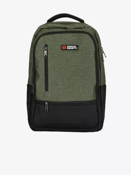 Enrico Benetti Hamburg Notebook Backpack Olive Hátizsák zöld