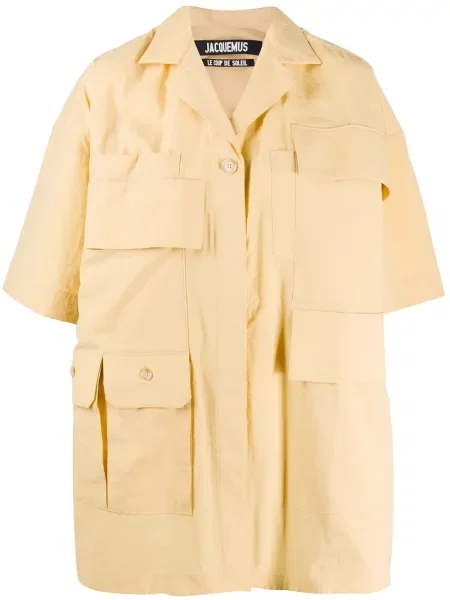 Rochie tip cămașă Jacquemus galben