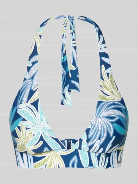 Góra od bikini z wiązaniem na szyi model BOHEMIAN LEAF TRIANGLE' Marc O'polo niebieskie