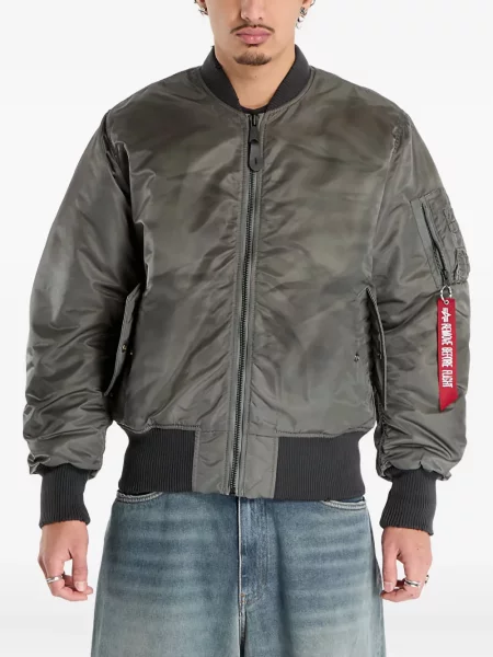 Geacă bomber Alpha Industries zdrențuiți gri
