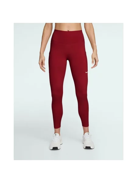 Długie legginsy Nike One burdeos XXS czerwone