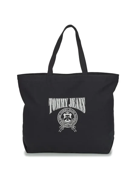 Plátěná kabelka Tommy Jeans čierna