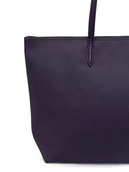 Geantă shopper Lacoste cu autograf violet