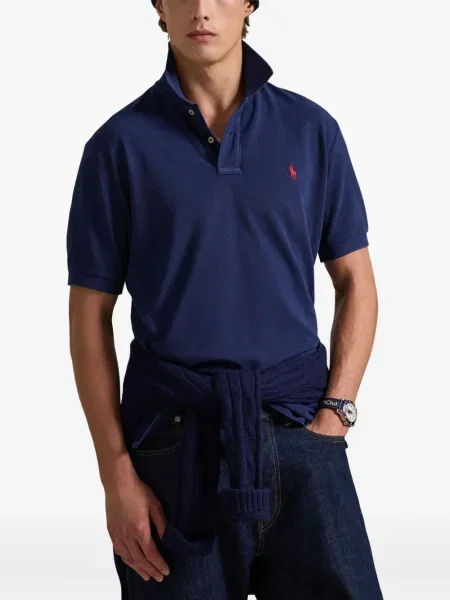 Șapcă Polo Ralph Lauren cu broderie din țesătură twill în carouri albastru