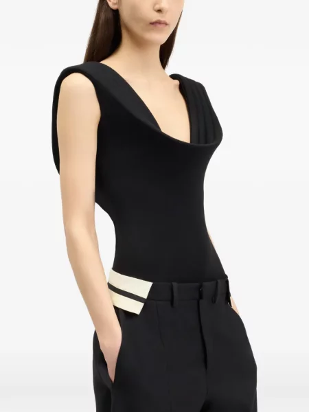 Body Jean Paul Gaultier din jerseu negru