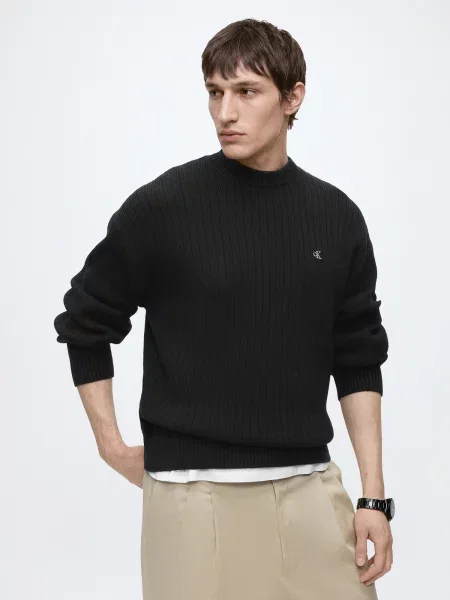 Calvin Klein Jeans Sveter čierna