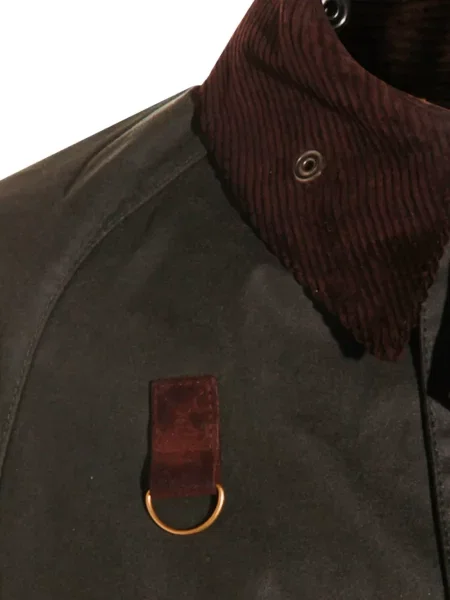 Gulerat geacă Barbour de catifea cord negru