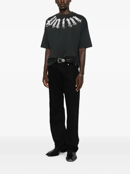 Tricou Palm Angels cu autograf negru