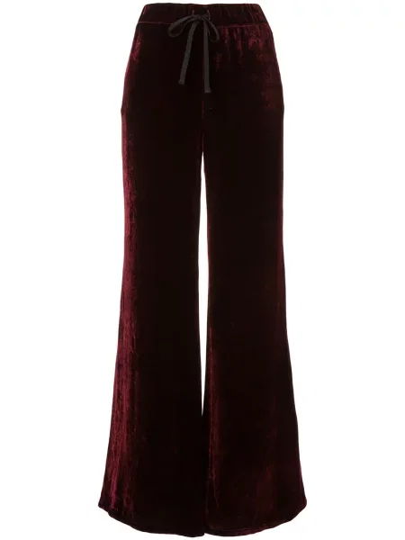 Pantaloni Unravel Project de catifea roșu