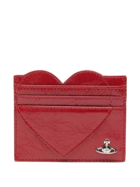 Portofel Vivienne Westwood cu motiv cu inimi roșu