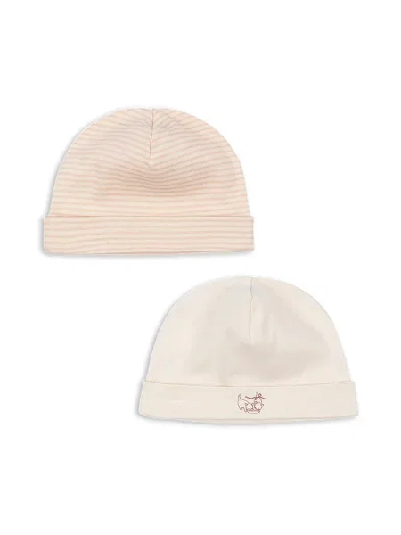 Fanga Fontana čiapka dojčenská FIO STRIPE 2 PACK BEANIE OCS béžová