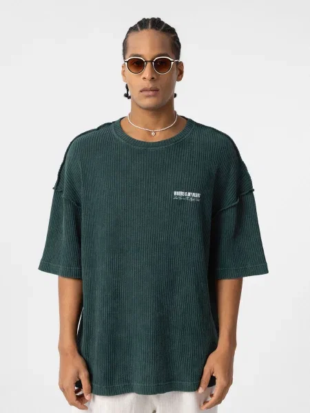 Dandalo Tricou verde smarald alb