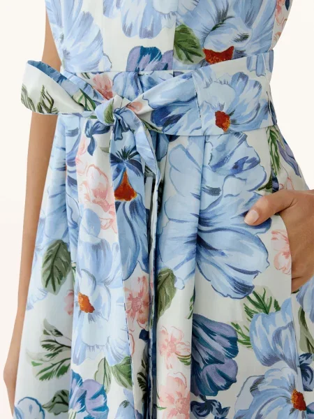 Oui Šaty modrá / světle / zelená červená