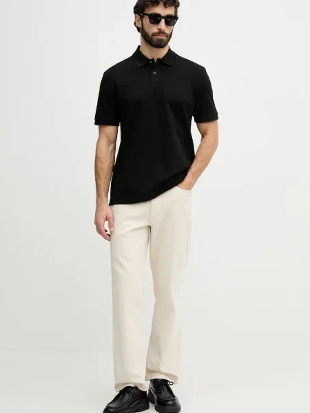 Tricou polo Boss Black negru