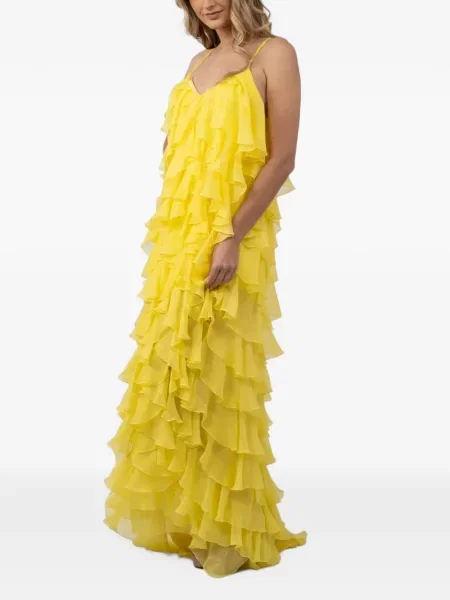 Rochie maxi Monarh cu volane galben