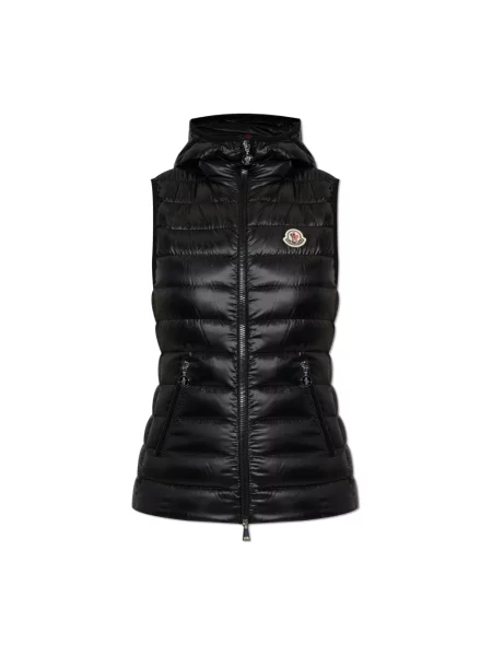 Pikowany kamizelka pikowana Moncler czarny