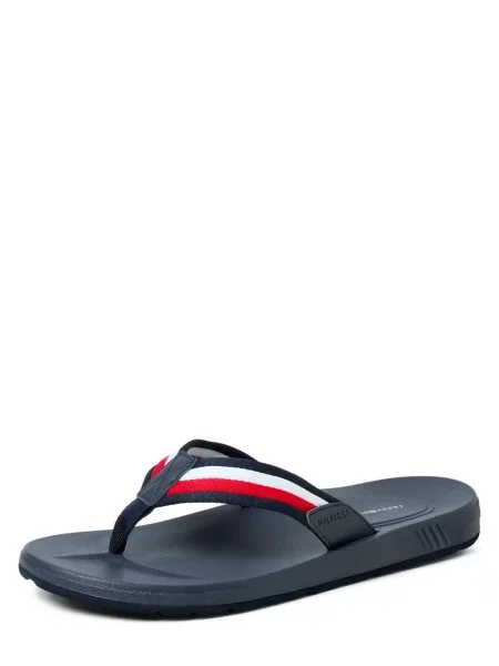 Tommy Hilfiger Klapki blau niebieskie
