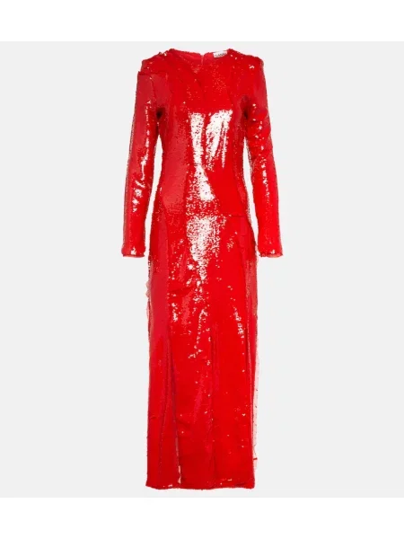 Rochie maxi Ganni de costum roșu