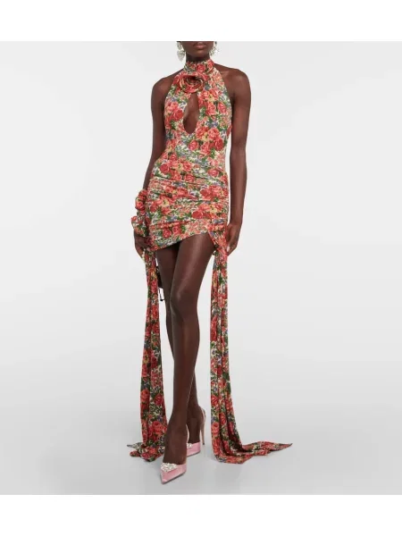 Top Magda Butrym cu model floral cu gât halter