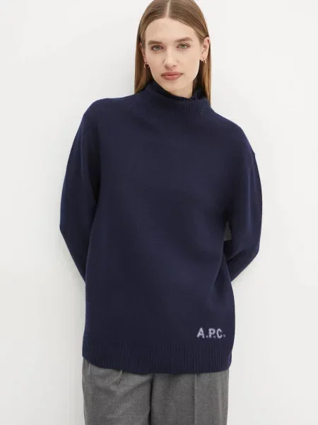 Шерстяная водолазка A.p.c. синяя