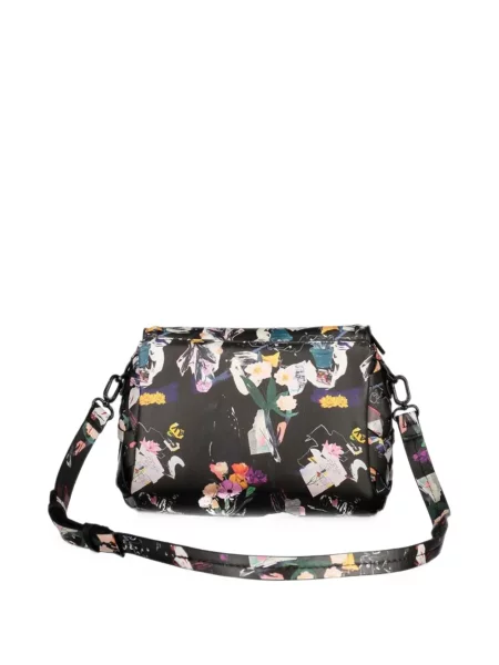 Чанта Desigual на цветя с принт черно