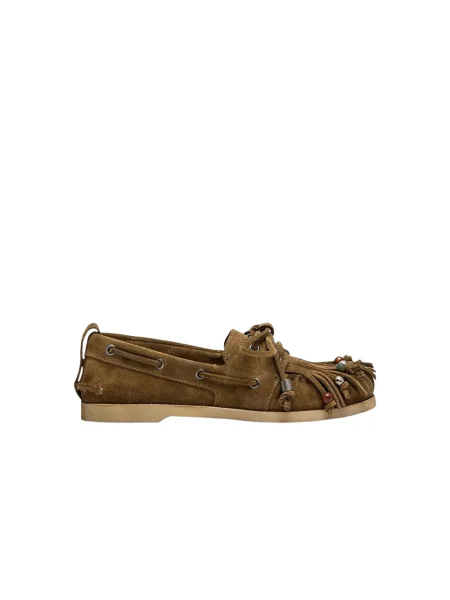 Loafersy Golden Goose skórzane zielone