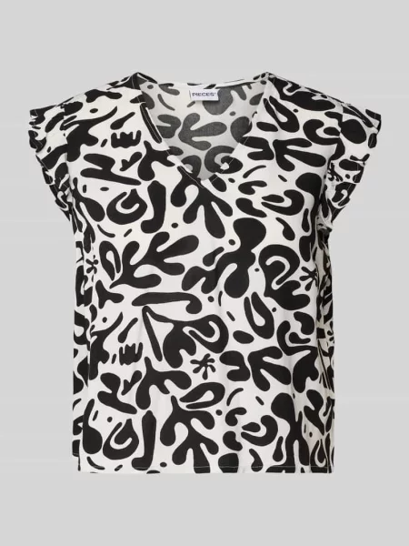 Bluzka bez rękawów z czystej krój regular fit model BARRI' Pieces czarna