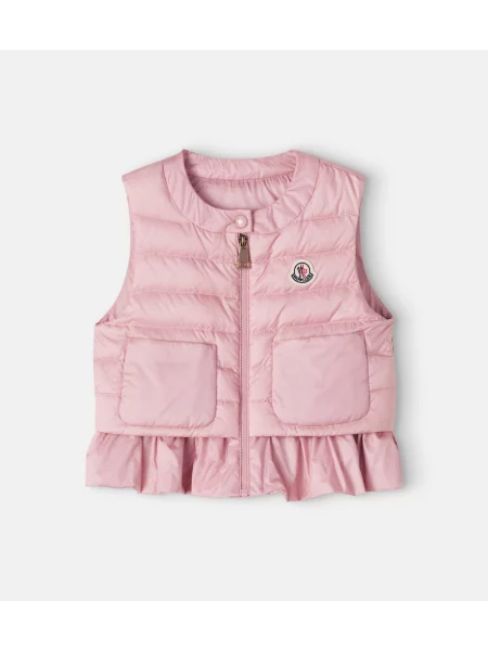 Pūkinė liemenė Moncler Enfant rožinė