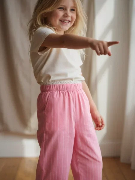 Sinsay Kalhoty wide leg růžová