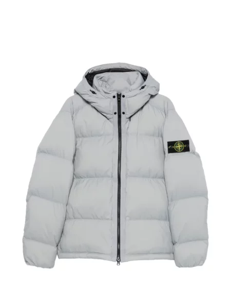 Kapucnis dzseki Stone Island strasszokkal szürke