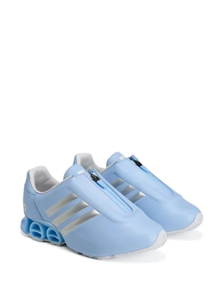Tricou Adidas cu guler de stand-up din piele de căprioară alergare albastru