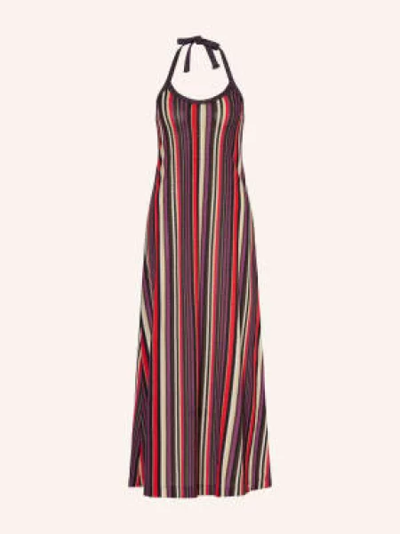 Ottod'ame Sukienka Z Błyszczącą Nicią beige czarna