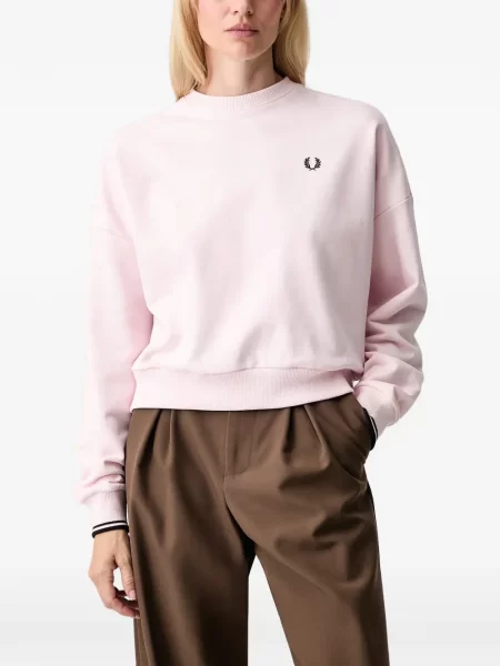 Hanorac Fred Perry cu broderie roz