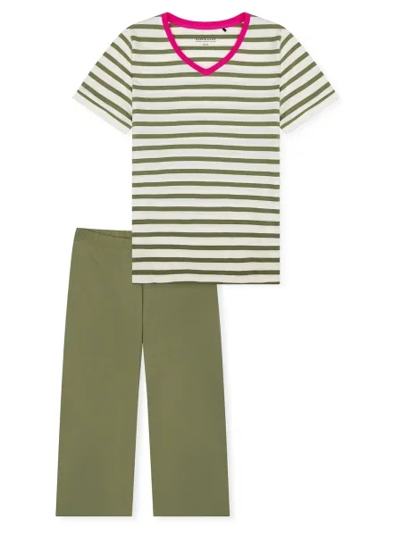 SCHIESSER Pyžamo Casual Essentials / offwhite khaki