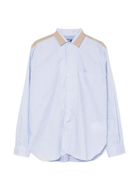 Риза Junya Watanabe Man на райета синьо