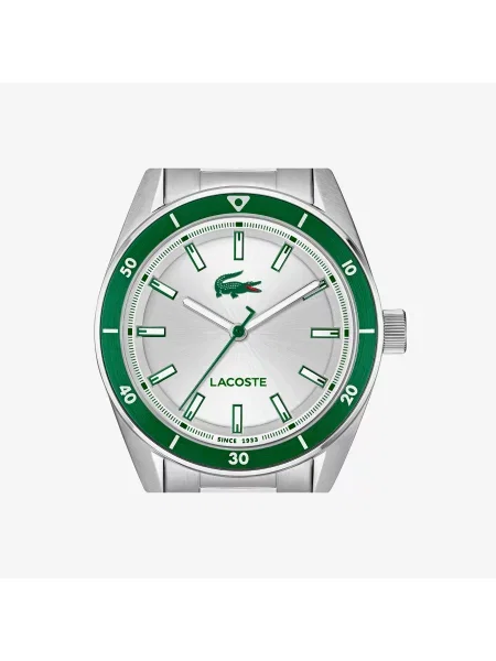 Lacoste Zegarek Boston Męski Srebrny szary