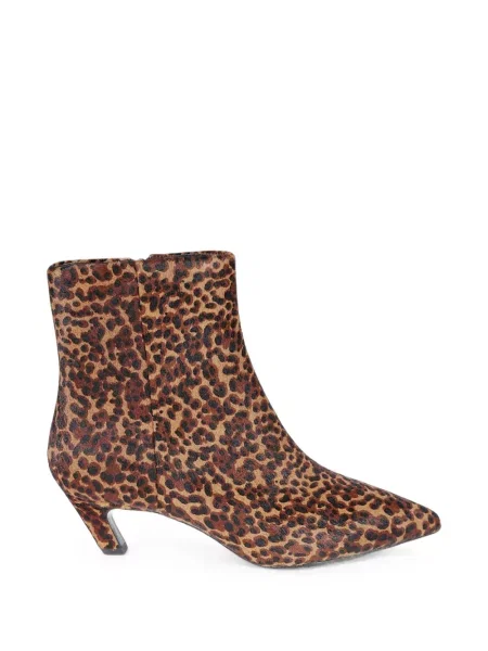 Cizme scurte Ash cu imagine cu model leopard maro