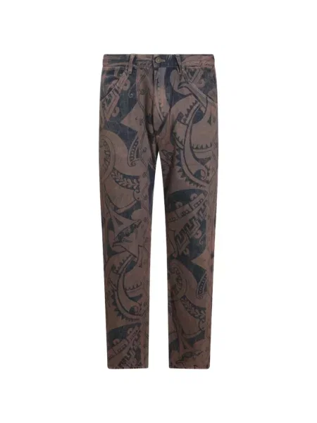 Blugi drepți Vivienne Westwood cu imagine maro