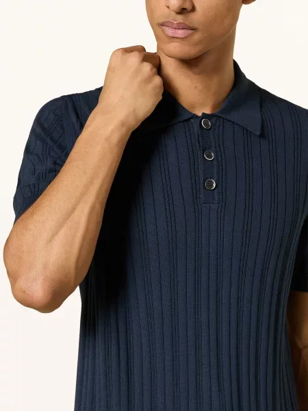 Baldessarini Dzianinowa Koszulka Polo blau