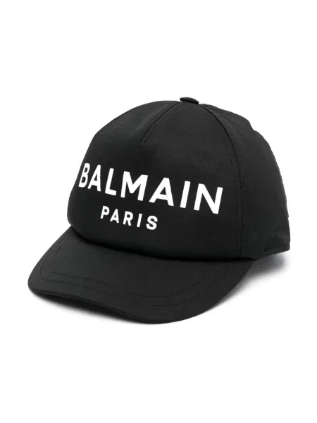 Czapka z daszkiem dziecięca Balmain czarna