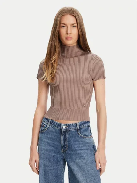 Πουλόβερ Guess καφέ