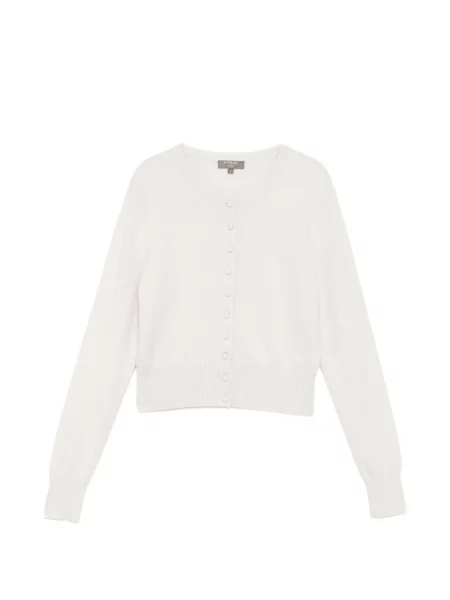 Cardigan N.peal din cașmir alb