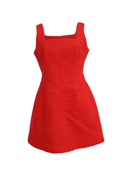 Rochie Maje fără mâneci din tweed roșu