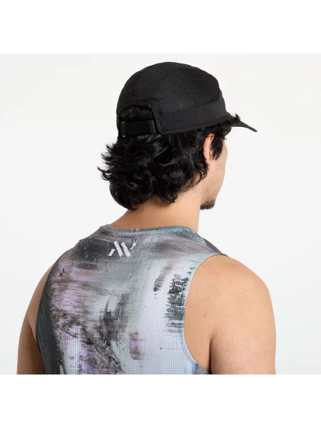 Шапка с козирка The North Face Summer Run зелено с изчистен дизайн черно