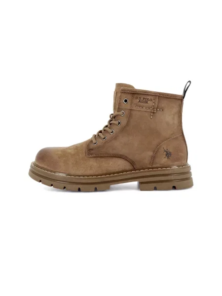 US POLO ASSN. Šněrovací boty Berny tmavě béžová