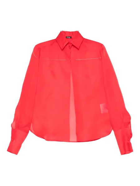 Cămașă Kiton transparente roșu