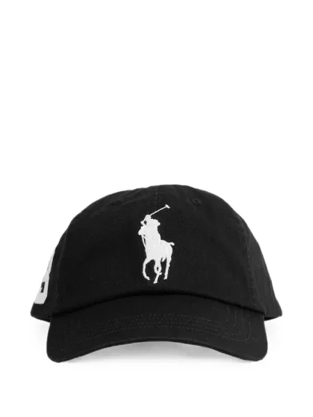 Căciulă Polo Ralph Lauren din țesătură twill cu autograf cu cordon albastru